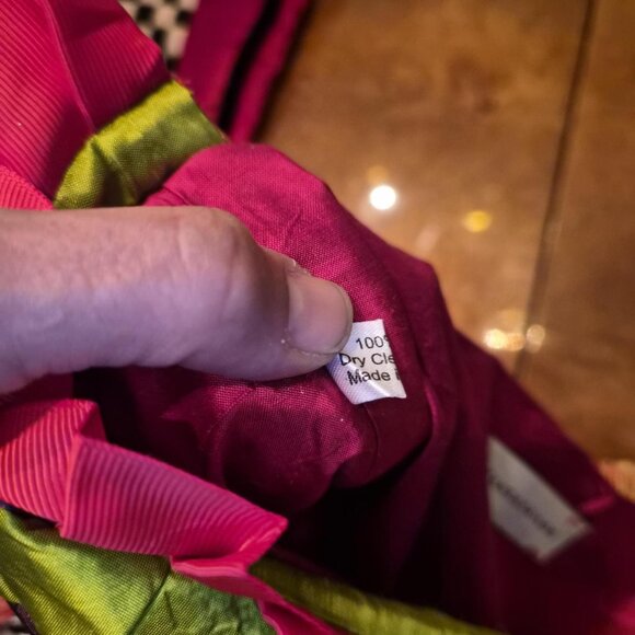 MacKenzie Childs Jester Silk Christmas Stocking - Picture 4 of 6